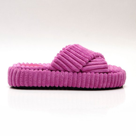 🎉LAST CHANCE🎉 FREE PEOPLE Two Days In Ibiza Terry Slides / Orchid - Picture 6 of 12